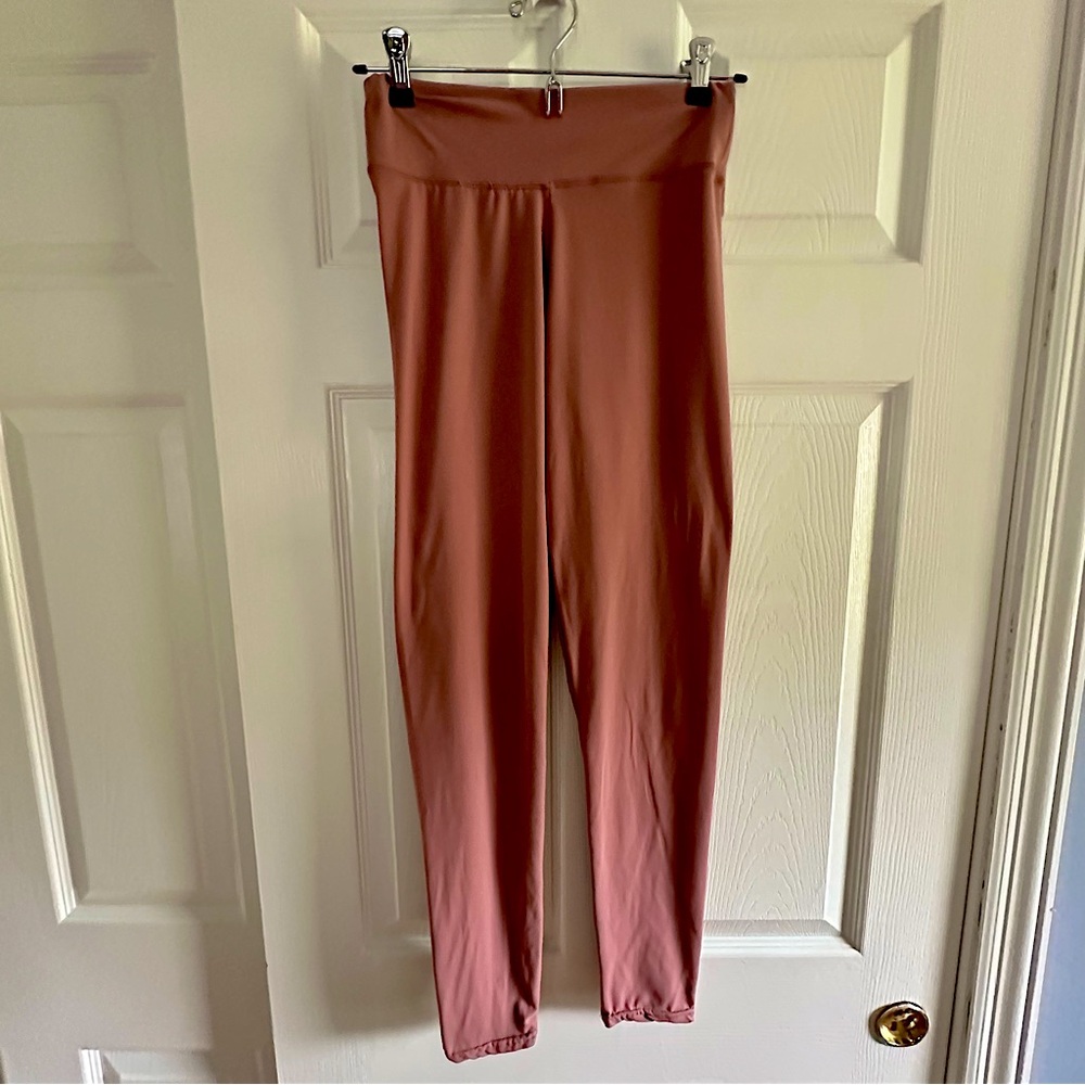 Leggings Depot Women’s High Waist Leggings Mauve Pink One Size